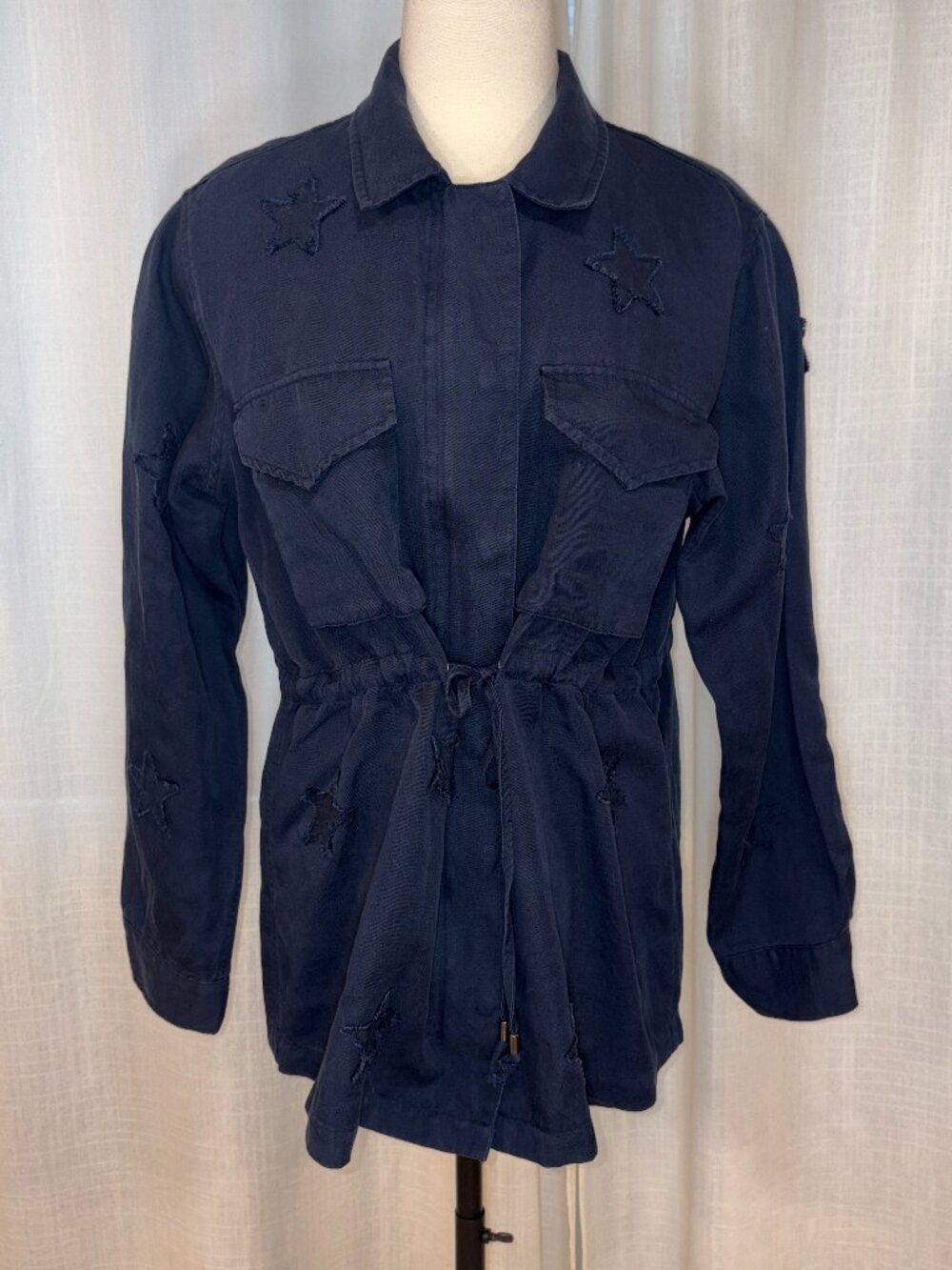 Rails Tencel Star Stitched Jacket - Navy Blue